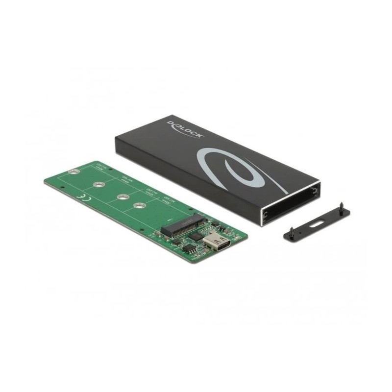 Korpuss M.2 SATA SSD ārējai pieslēgšanai DeLOCK 42003 ar USB Type-C