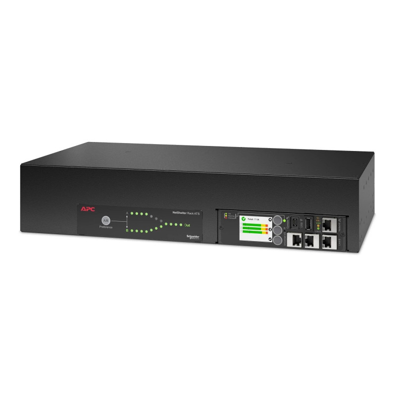 APC NetShelter Rack Automātiskais Pārslēdzējs, 2U, 32A, 230V, 2 IEC 309 IN, 16 C13, 2 C19 OUT, 50 / 60 Hz