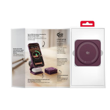FORCELL AluFold Pro 3in1 Qi 2.2 25W Ultra-Fast Wireless Desk Charger for iPhone and Samsung compatible with MagSafe, App