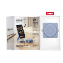 FORCELL AluFold Pro 3in1 Qi 2.2 25W Ultra-Fast Wireless Desk Charger for iPhone and Samsung compatible with MagSafe, App