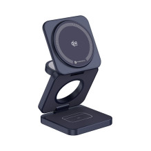 FORCELL AluFold Pro 25W 3in1 Qi 2.2 Ultra-Fast Wireless Desk Charger for iPhone and Samsung compatible with MagSafe, App