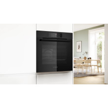 BOSCH HBA572EM3 Serie 4 71-litre electric oven , AirFry , pyrolysis , fan-assisted , matt black BOSCH HBA572EM3 Serie 4 71-litre electric oven , AirFry , pyrolysis , fan-assisted , matt black