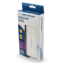 Esperanza EMP106WE Radium power bank Grey,White 8000 mAh Esperanza EMP106WE Radium power bank Grey,White 8000 mAh
