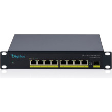 Slēdzis DIGITUS 8 porti 10" 2.5G, nevadāms 1x10G SFP+ Black Slēdzis DIGITUS 8 porti 10" 2.5G, nevadāms 1x10G SFP+ Black