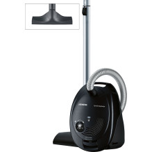Siemens VS06A212 synchropower bagged upright vacuum cleaner Black