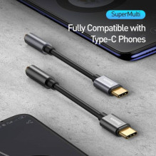 Baseus Converter L54 Type-C Male to 3.5mm Female Adapter Deep Gray (CATL54-0G) Baseus Converter L54 Type-C Male to 3.5mm Female Adapter Deep Gray (CATL54-0G)