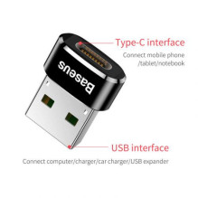 Baseus Converter USB Male To Type-C Female Black (CAAOTG-01) Baseus Converter USB Male To Type-C Female Black (CAAOTG-01)