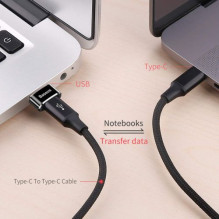 Baseus Converter USB Male To Type-C Female Black (CAAOTG-01) Baseus Converter USB Male To Type-C Female Black (CAAOTG-01)