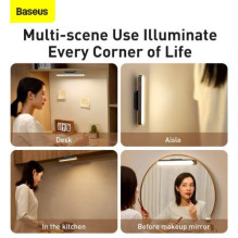 Baseus Home Magnetic Stepless Dimming Charging Desk Lamp 100LM, 4000K, 1800 mAh 4.5W Gray (DGXC-C0G) Baseus Home Magnetic Stepless Dimming Charging Desk Lamp 100LM, 4000K, 1800 mAh 4.5W Gray (DGXC-C0G)