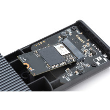 Obudowa USB 4.0 Type C su SSD disku M.2 NVMe 40 Gbps aliuminis, benarzędziowa