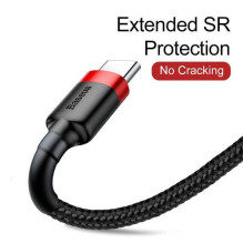 Baseus Type-C Cafule cable 2A, 3m, Red / Black (CATKLF-U91) Baseus Type-C Cafule cable 2A, 3m, Red / Black (CATKLF-U91)