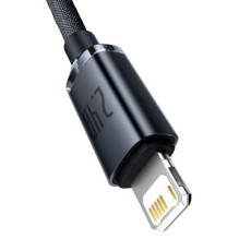 Baseus Lightning Crystal Shine kabelis serija greitam įkrovimui duomenų kabelis 2.4A 2m Black (CAJY000101) Baseus Lightning Crystal Shine kabelis serija greitam įkrovimui duomenų kabelis 2.4A 2m Black (CAJY000101)