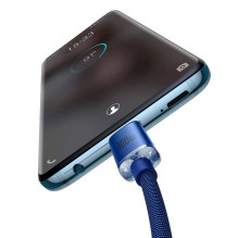 Baseus CAJY000603 Crystal Shine Series Data Cable USB-C - USB-C 100W 1.2m / blue Baseus CAJY000603 Crystal Shine Series Data Cable USB-C - USB-C 100W 1.2m / blue