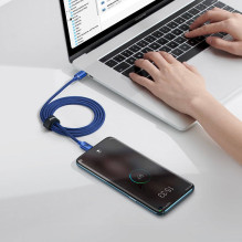 Baseus CAJY000603 Crystal Shine Series Data Cable USB-C - USB-C 100W 1.2m / blue Baseus CAJY000603 Crystal Shine Series Data Cable USB-C - USB-C 100W 1.2m / blue