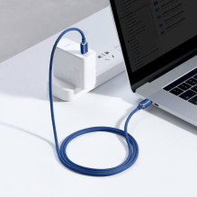 Baseus CAJY000603 Crystal Shine serijos duomenų kabelis USB-C - USB-C 100W 1.2m / blue Baseus CAJY000603 Crystal Shine serijos duomenų kabelis USB-C - USB-C 100W 1.2m / blue
