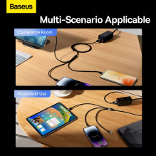 Baseus Universal Cable StarSpeed 3-in-1 Fast Charging Data Cable (USB to Micro + Lightning + Type-C) 3.5A 1.2m, Black (C Baseus Universal Cable StarSpeed 3-in-1 Fast Charging Data Cable (USB to Micro + Lightning + Type-C) 3.5A 1.2m, Black (C