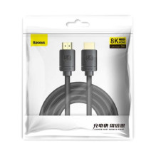 Baseus High Definition Series HDMI 2.1 Cable 8K 60Hz 3D HDR 48Gbps 3m / black Baseus High Definition Series HDMI 2.1 Cable 8K 60Hz 3D HDR 48Gbps 3m / black