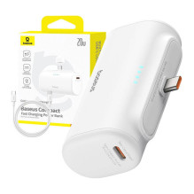 Baseus išorinė baterija 5000mAh 20W USB-C White