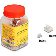 DELOCK RJ45 modulinis kištukas Cat.6A 100 vnt. rinkinys DELOCK RJ45 modulinis kištukas Cat.6A 100 vnt. rinkinys