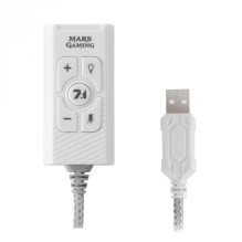 Audio karte Mars Gaming MSC2W 7.1 USB balta 3.5mm
