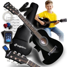 SUPRIMO JRA SET BK 1 / 4 Size Acoustic Guitar Set Black