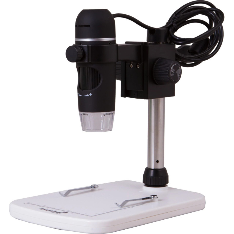 Levenhuk DTX 90 digitālais mikroskops - melns - 10x-300x - 3 collu LCD - 2MP - LED - USB