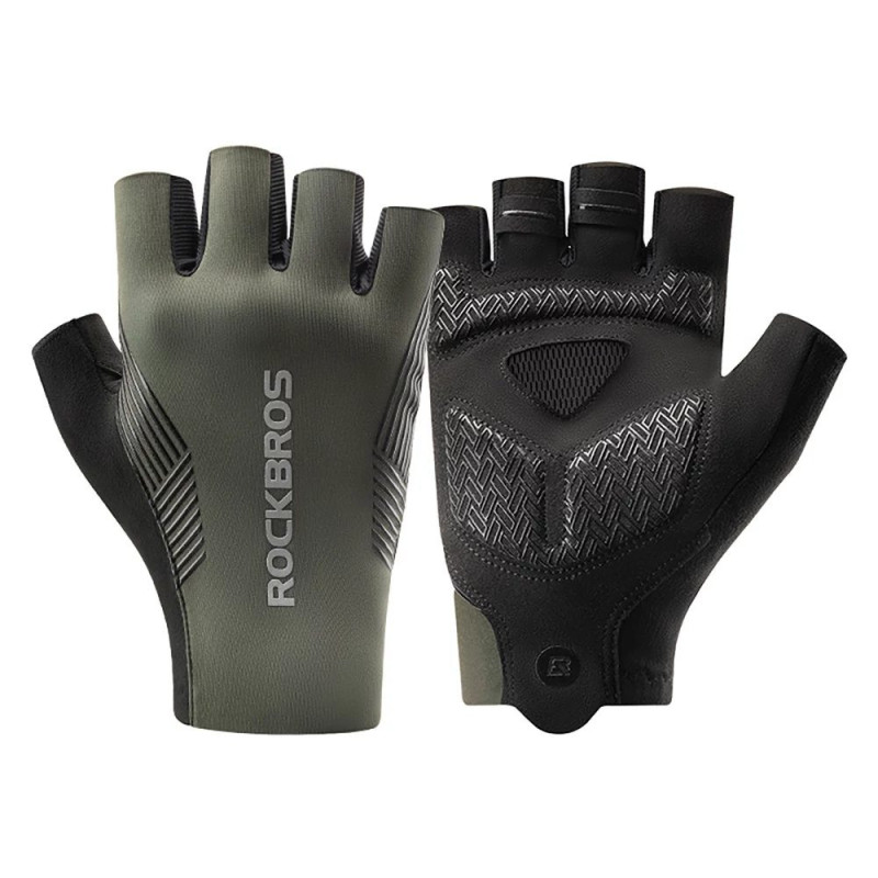 ROCKBROS Cycling Gloves Spring / Summer / Autumn, Short Fingers, Size L - Green