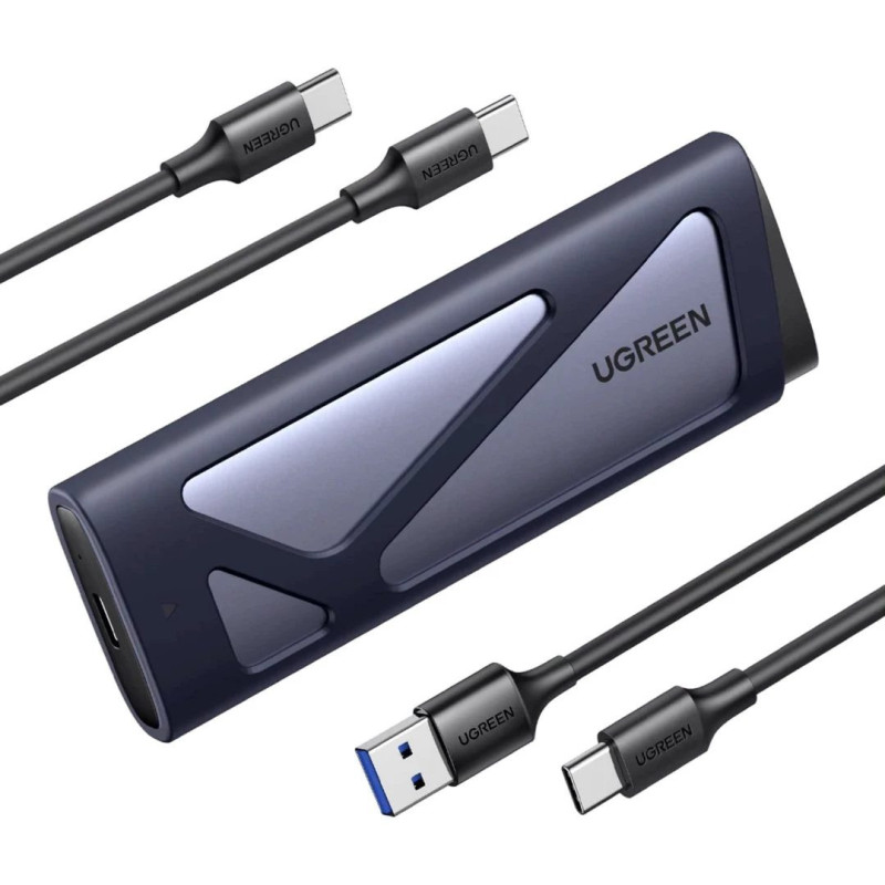 UGREEN USB 3.2 Gen 2 M.2 NVMe &amp; SATA SSD Enclosure Tool-Free External Hard Drive Case