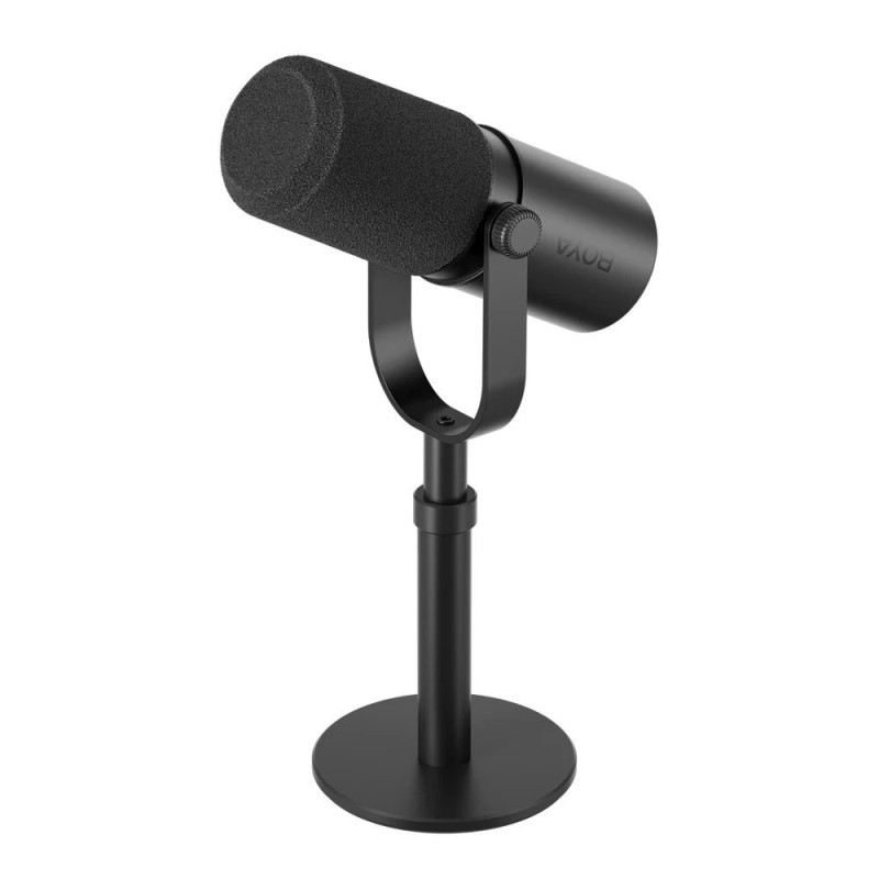 BOYA CastMic P60D Studio Mikrofons, USB / XLR, Cardioid, Kondensators, Melns
