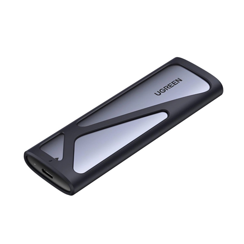 UGREEN CM400-90264 M.2 NVMe / SATA SSD korpuss 10Gbps USB-C 3.2 Gen 2 bez instrumentiem, alumīnija, sudraba