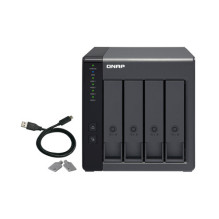 4-Bay QNAP TR-004 – 2.5 / 3.5 Zoll – nuoseklusis ATA II – 0,1,5,10,JBOD – 3.2 Gen 1 (3.1 Gen 1) – USB Typ-C Gehäuse