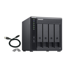 4-Bay QNAP TR-004 – 2.5 / 3.5 Zoll – nuoseklusis ATA II – 0,1,5,10,JBOD – 3.2 Gen 1 (3.1 Gen 1) – USB Typ-C Gehäuse