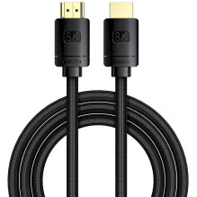 Baseus didelės raiškos serijos HDMI laidas HDMI 2.1 8K 60Hz 3D HDR 48Gbps 2m / Juodas