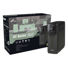 FSP ST 850 Tower 850VA 510W line-interactive UPS ar RJ45 aizsardzību un 4 Schuko kontaktligzdām