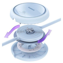 Cable Type-C - Type-C Baseus Free2Draw spring-loaded 480mb/s, 100W, 1m, Blue