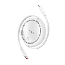 Baseus Cable Type-C - Type-C Free2Draw Retractable 480mb/s, 100W, 1m, White (P10364500211-00)
