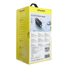 Išorinė baterija AWEI PA-107 50000mAh 22,5W LCD juoda