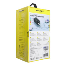 Nešiojamoji baterija AWEI PA-105 40000mAh 22,5W LCD juoda