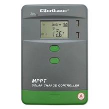 MPPT Saules lādētāja kontrolieris QOLTEC 53662 ar temperatūras sensoru