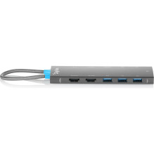 Dokavimo stotis Digitus USB-C 11 prievadų, HDMI 8K / 30Hz + HDMI 4K / 60Hz, 3x USB-A + 2x USB-C 3.2 Gen1, 2x USB-A 2.0, 