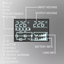 Qoltec 52286 rack UPS 2 kVA (2000 W), jaudas koeficients 1,0, uzstādāms statnē