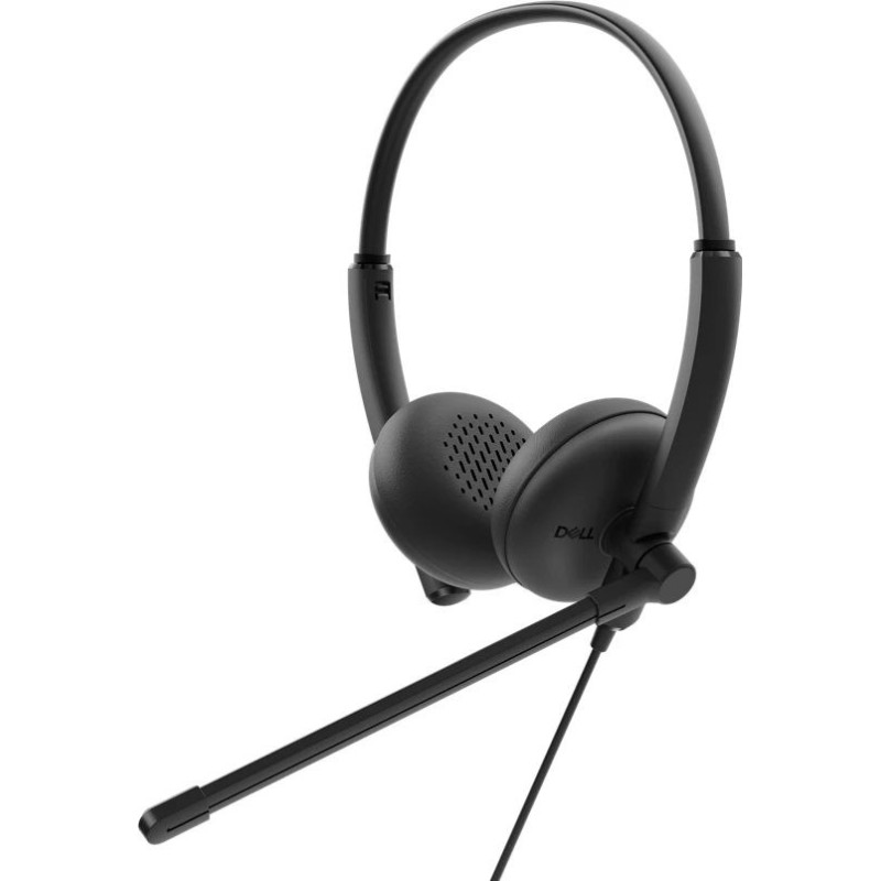 DELL WH125 austiņas ar mikrofonu, vadu, USB-A, melnas