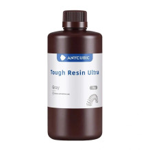 3D Spausdintuvo Derva - ANYCUBIC Tough Resin Ultra Gray 1 kg 405 nm Pilka