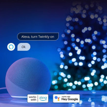 Kalėdinė girlianda - Twinkly Strings 750 RGB Black Lights, 60 m, 750 LED, IP44, Wi-Fi, Bluetooth