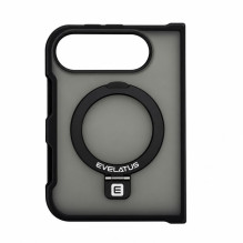Evelatus Apple iPhone Duo Shield Case With MagSafe &amp; Stand Matte Ring Black