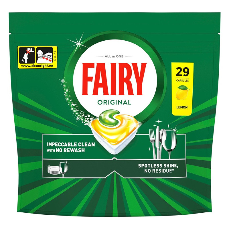 Dishwasher Capsules Fairy ALLin1 Lemon, 29 pcs.