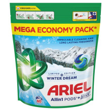 Skalbimo kapsulės Ariel Winter Dream, 60 vnt.