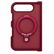 Evelatus Apple „iPhone Duo“ skydas Case su „MagSafe“ ir stovo matiniu žiedu, bordo spalvos