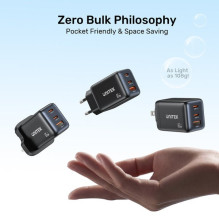 USB Įkroviklis - UNITEK P1130ABK01-EU, 65 W, Juodas USB Įkroviklis - UNITEK P1130ABK01-EU, 65 W, Juodas