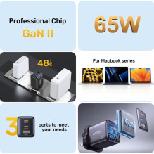 USB Įkroviklis - UNITEK P1130ABK01-EU, 65 W, Juodas USB Įkroviklis - UNITEK P1130ABK01-EU, 65 W, Juodas